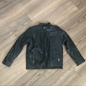 Leather boys jacket